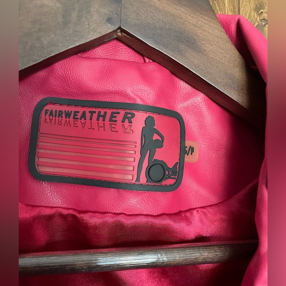 Y2K pink faux leather Moto jacket - Picture 3 of 3